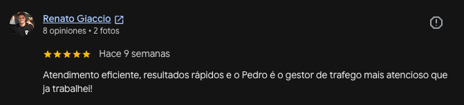 Reseña en Google, Dr. Renato, médico en São Paulo (original en portugués)